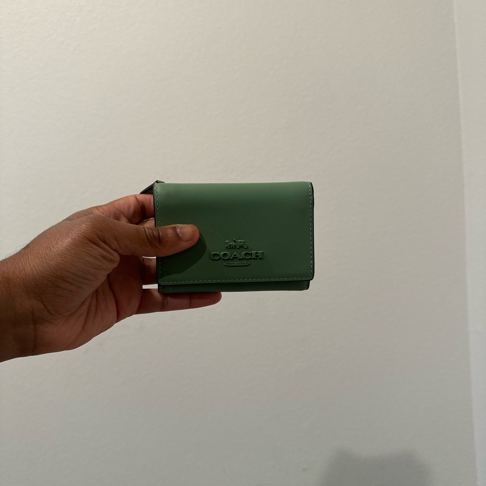 Coach Olive Green Leather Wallet